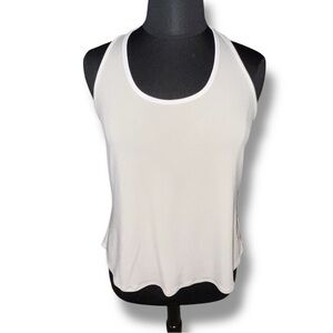 LANE BRYANT Limited Collection Racerback Tank with Pipping - Ivory/White Plus 1X